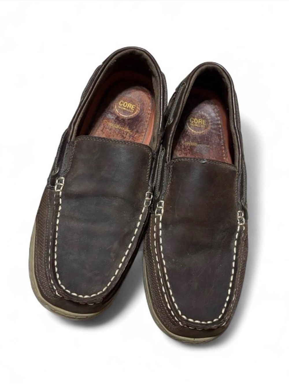 men’s 12 Brown leather loafers
